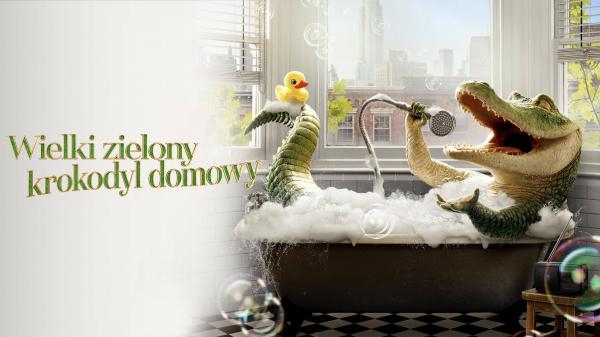 Wielki zielony krokodyl domowy