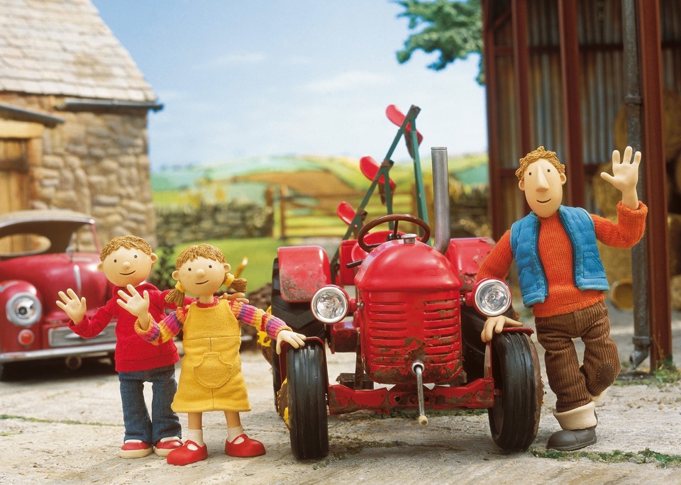 Červený traktůrek