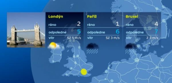 Počasí v evropských metropolích