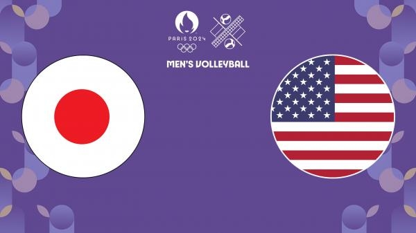 Odbojka: Ljetne Olimpijske igre, Pariz, Francuska, Muškarci, grupa C: Japan - USA