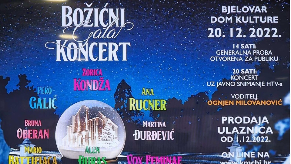 Božićni gala koncert u Bjelovaru