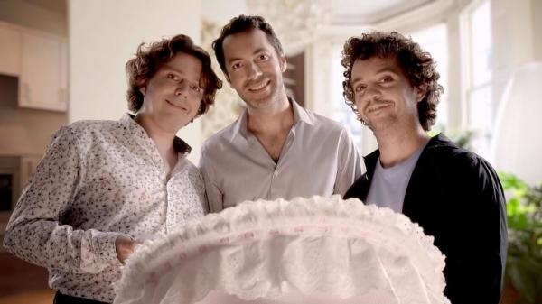 Trois hommes et un couffin