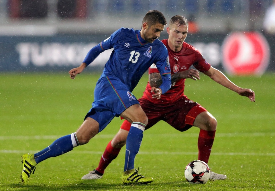 Fotbal: Ázerbájdžán - Česko