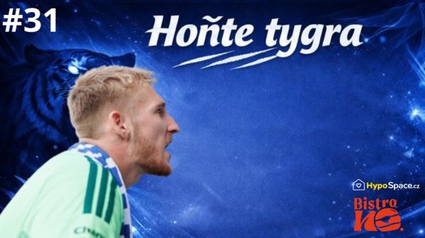 Jak gólman Koutný drží Sigmu. HT