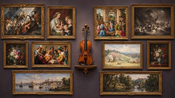 Johann Zoffany. Trybuna Galerii Uffizi